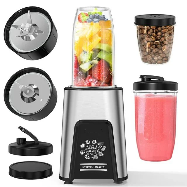 2024 New PC2108 Portable Fruit Juicer Ice Smoothie 6 Blades Blender Electric Mixer Multifunctional Blender for Living