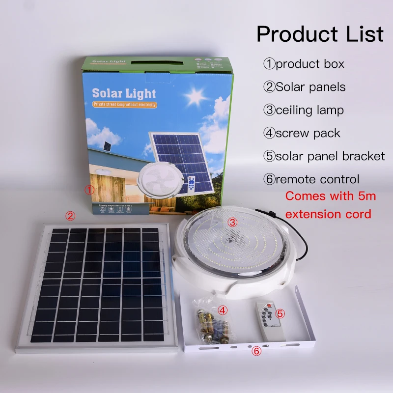 ABS Led Round Ceiling Lamp 40W 60W 100W 200W 300W Solar Ceiling Lights For Indoor