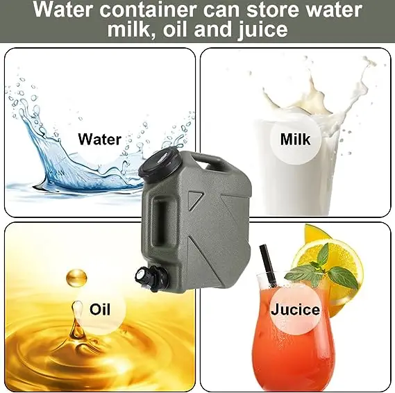 Outdoor camping food grade water bucket with faucet emergency storage large capacity10L 18L tank portable Travel bucket with Tap