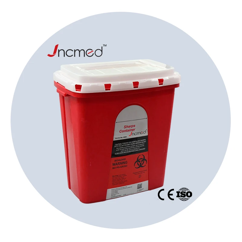 JCMED Medical Disposable 23L biohazard sharps container 6 gallon contenedor de punzantes