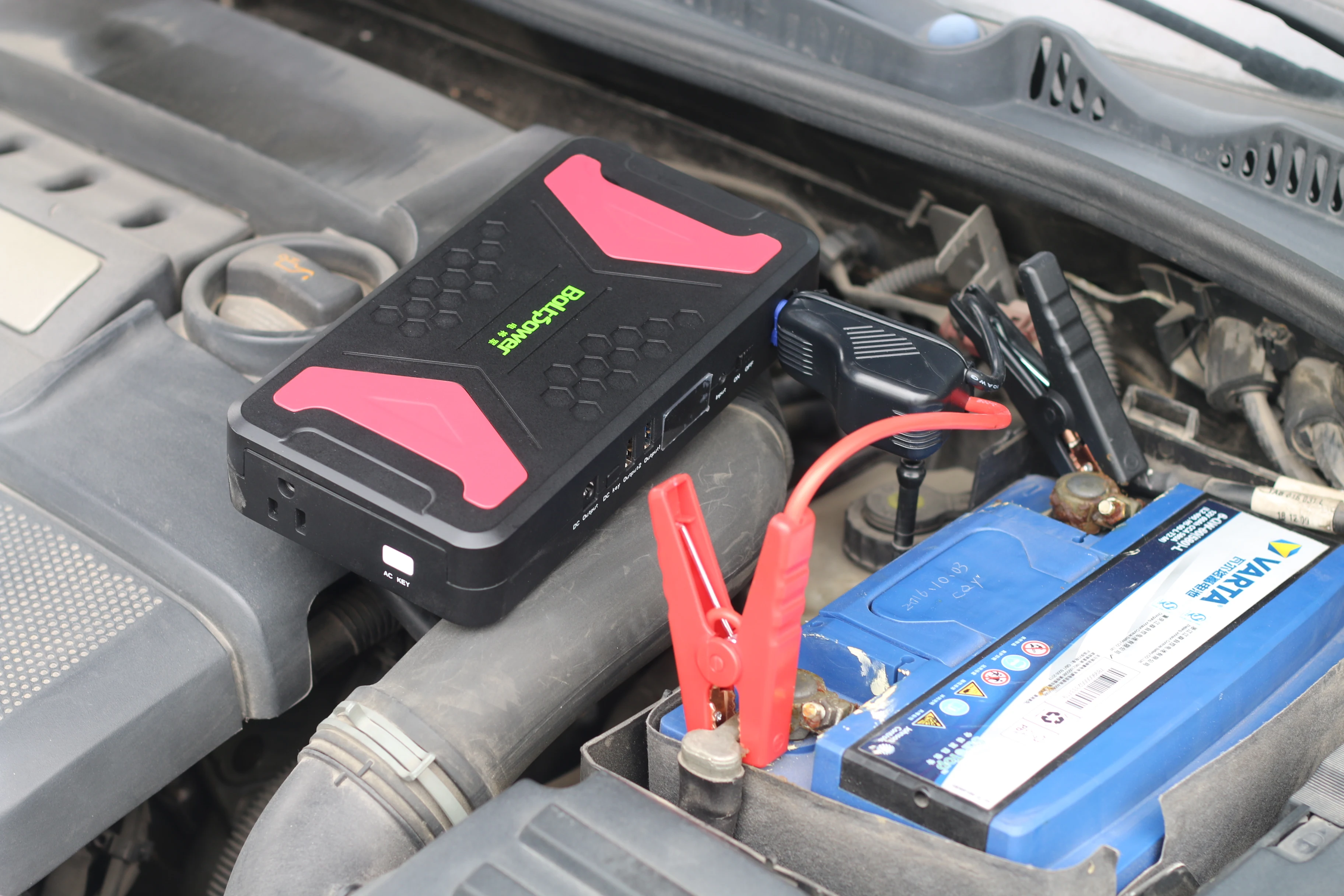 Booster Car16000mAh 2000A- 100W AC Inverter  Power Bank Emergency Portable Car Jump Starter