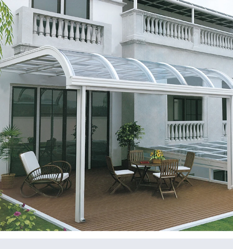 Metal Frame And Polycarbonate Roof Patio Awnings Canopy For house