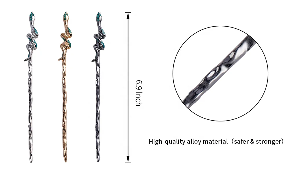 Оптовая продажа с завода PDANY, 6,9 дюйма, змеиные шпильки для волос, длинные шпильки для волос для женщин, толстые длинные волосы