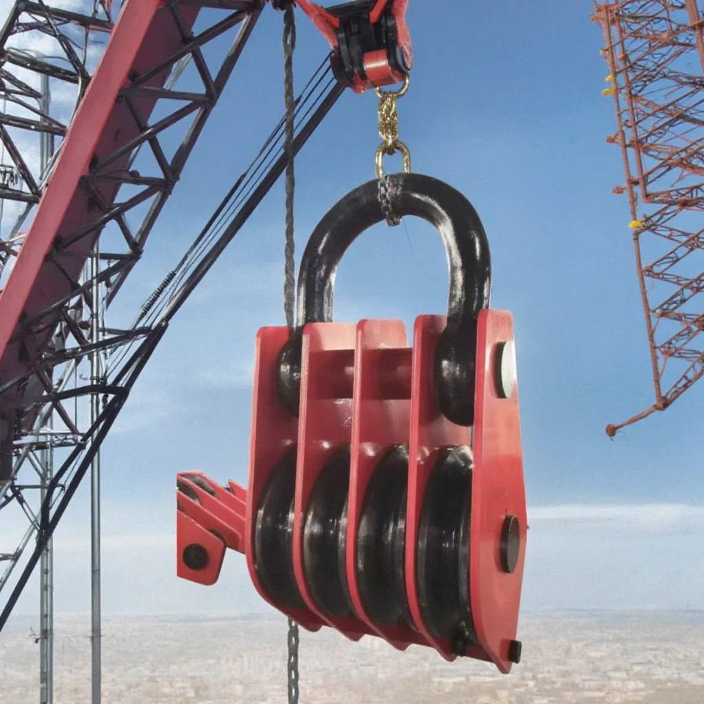 High Quality 10TONS Wire Rope Pulley Block with Bearing for Lifting Heavy Objects