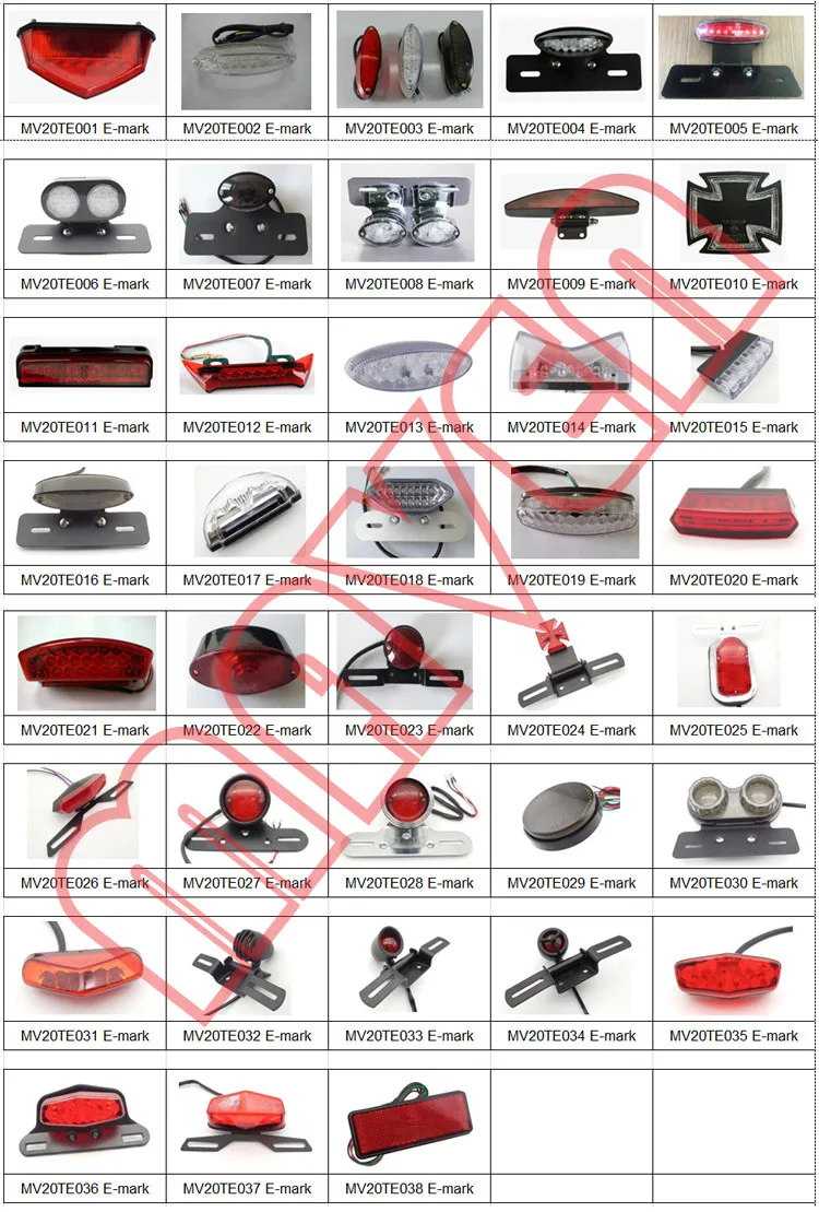 20TE motorcycle taillight