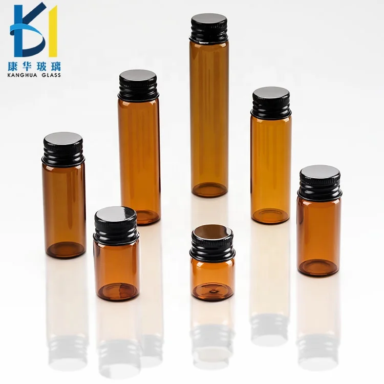 
5ml 10ml 20ml Wide Mouth Glass Brown Bottles Vial 1ml 2ml 3ml Mini Screw Mouth Brown Glass Bottle 10ml 