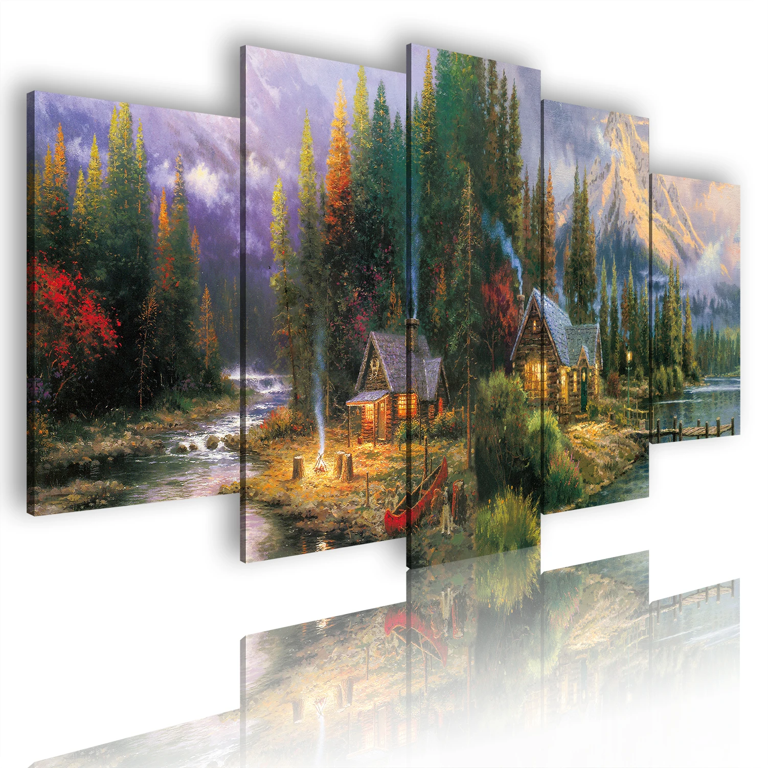 Mosaic Modern Framed Wall Abstract Quality Oil Painting Living Room Artwork Picture Beauty Scenery Canvas Art