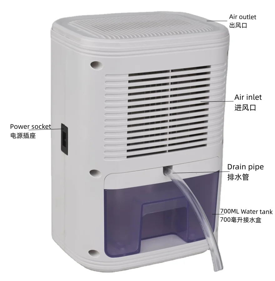 750ml Peltier Cabinet Air Dyer USB Mini Dehumidifier for Home Small Room to Take Unwanted Moisture Refrigerative Dehumidifier 13