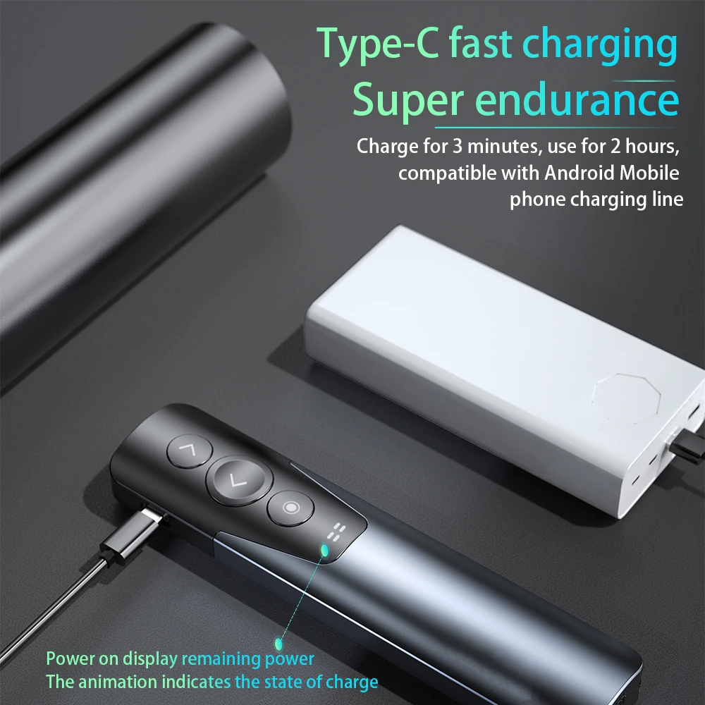 Spotlight Wireless Presenter Remote with Air Mouse,TF card, PPT Powerpoint Laser Pointer Presentation for Meeting