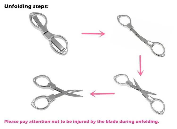 Multi Purpose Pocket Scissors Keychain Foldable Scissors Small Fishing Sewing Tailoring Folding Scissor