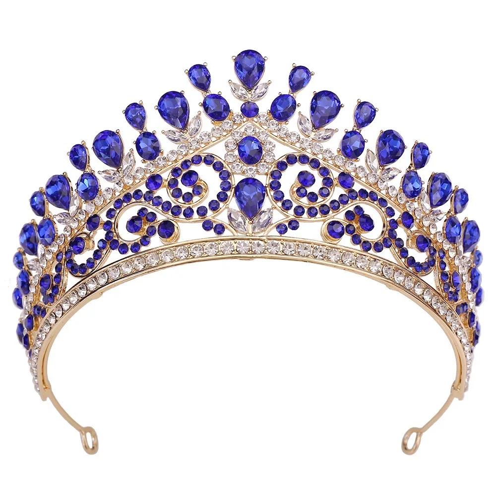 Crown Tiaras for Women Birthday Crown Queen Tiara Rhinestone Headband Hair Accessories Gems Princess Decoration for Wedding