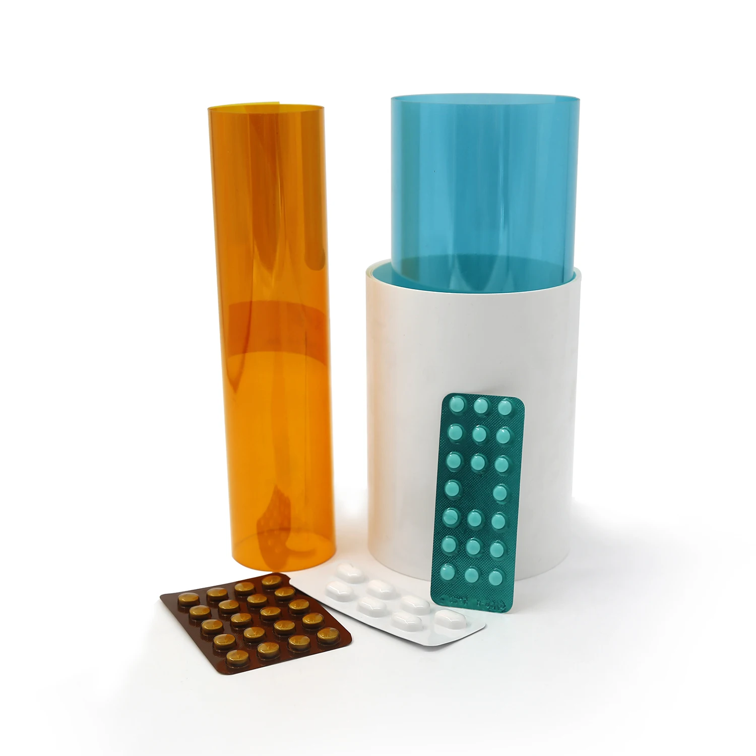 JEREL Pharmaceutical In China  PVC/PVDC Blister Pack Hard Film For Pills Packaging PVDC Sheet