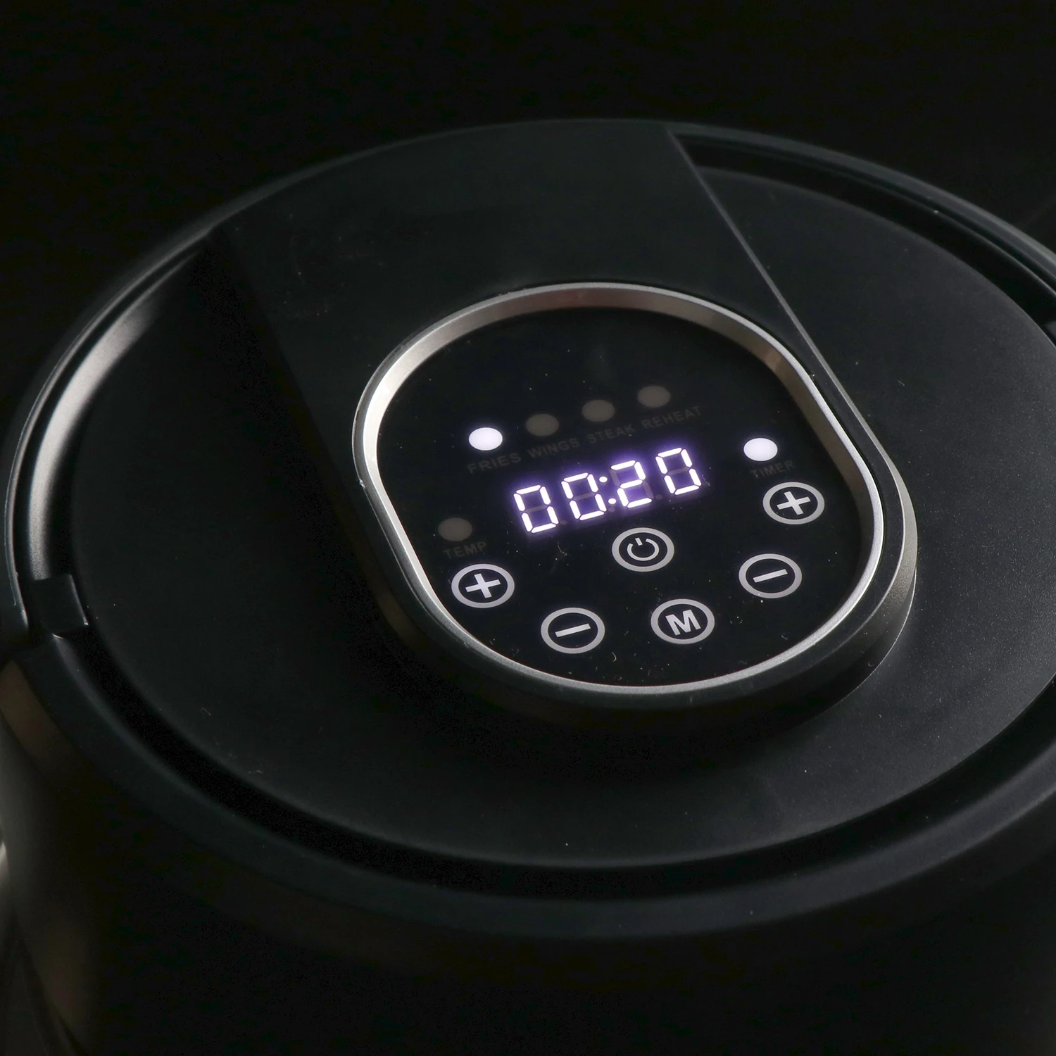 1400W High Power Air Fryer with New Design 110V Electric round Plastic Lid with Big Glass Household Use