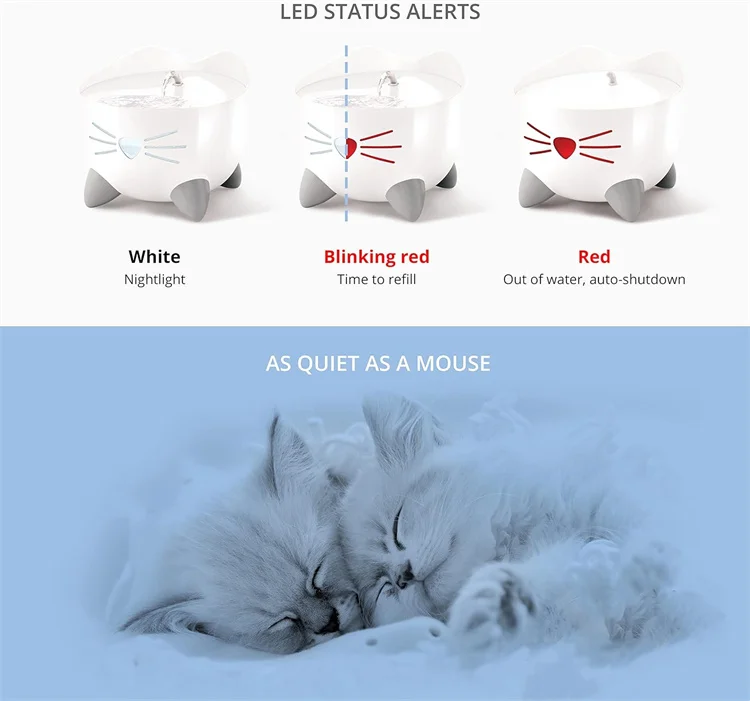 More Durable And Quiet Portable Intelligent Pet Water Dispenser Cat Water Fountain With Ungraded Pump