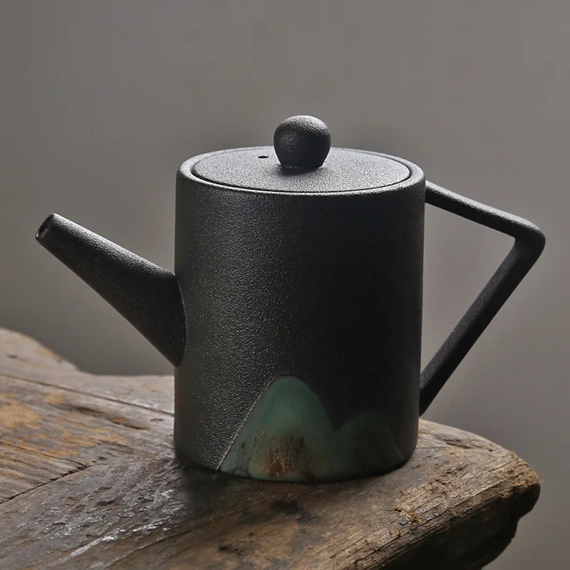 Glaze Painting Ceramic Teapot Enamel Ceramic Teapot Chinese Porcelain Tea Pot Set Elegant Crude pottery Tea Pot