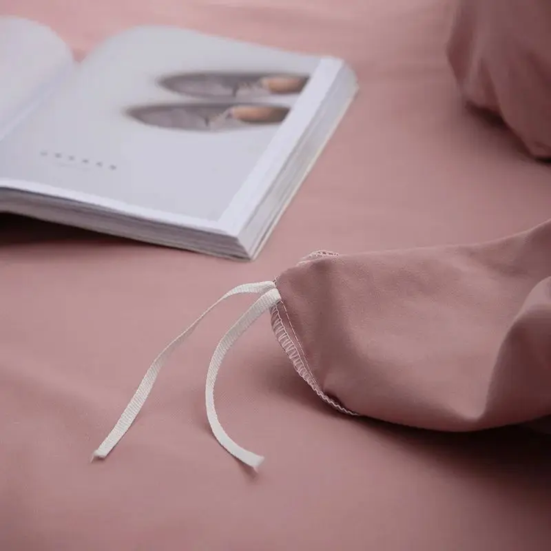 King Size Quilt 100% Cotton Satin Microfiber Pink Cover Comforter Bedding Set For Bedroom