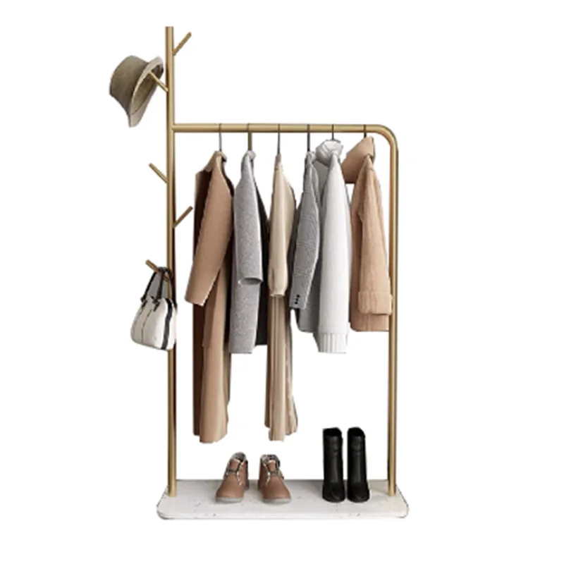Light luxury metal iron art simple modern Nordic home floor bedroom clothes coat rack