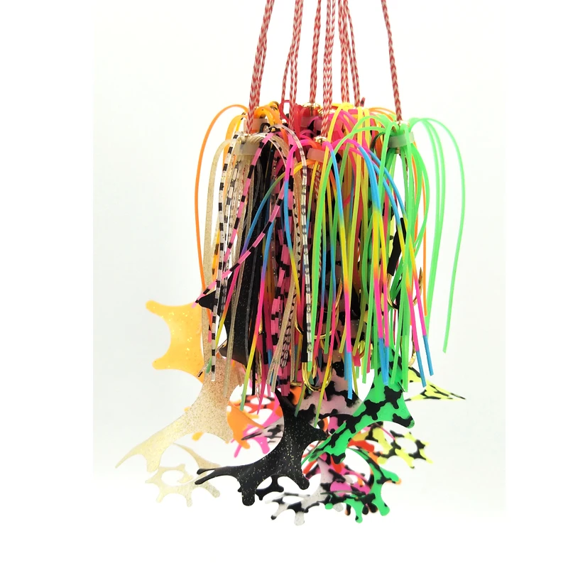 Крючки для морской рыбалки силиконовый резиновый галстук Дракон 13 # двойные крючки ручной работы с бородкой