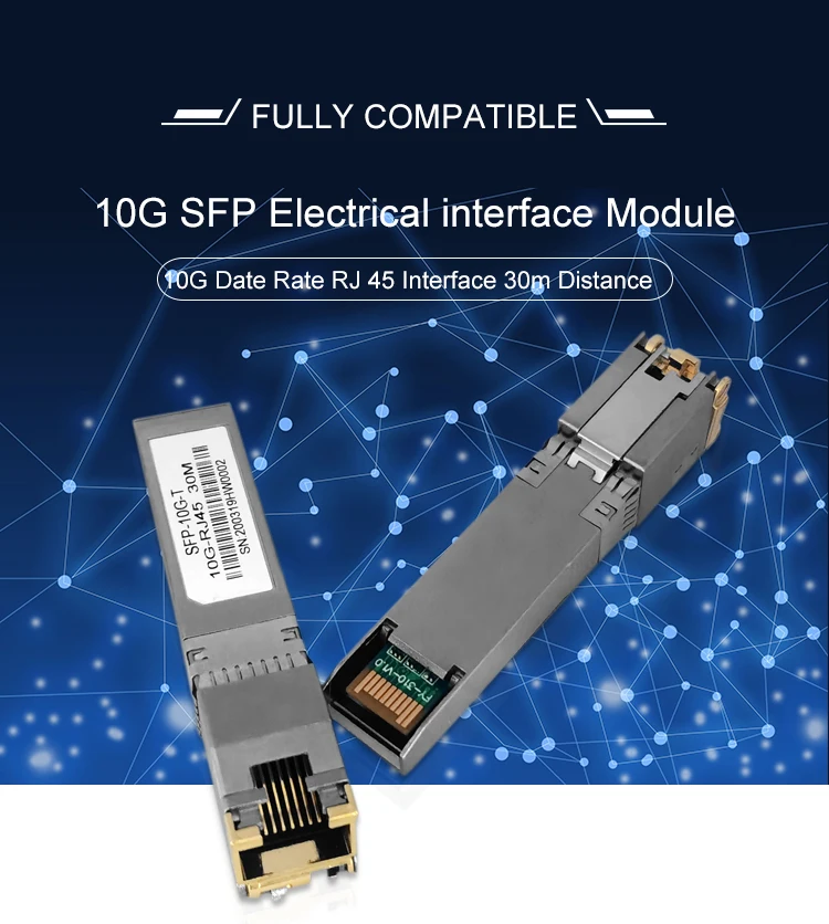 Wholesale 10Gb/s 30M SFP+ Transceiver RJ45 Optic Modules Compatible with CISCO Huawei modulos transceptoresFiber Optic Equipment