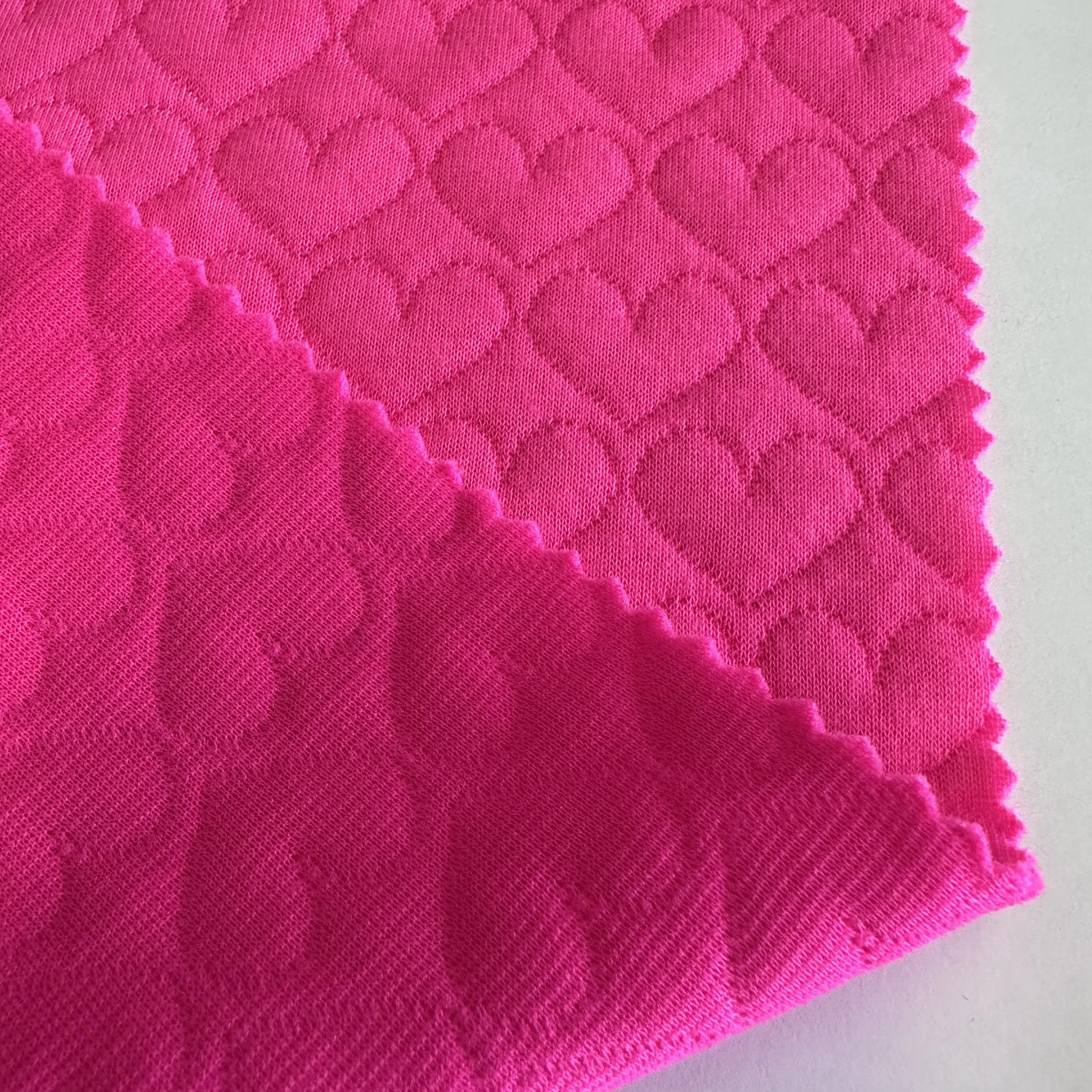 97%polyester 3%spandex stretchy air layer dobby quilted fabric love heart 3D jacquard fabric for jacket and home textile