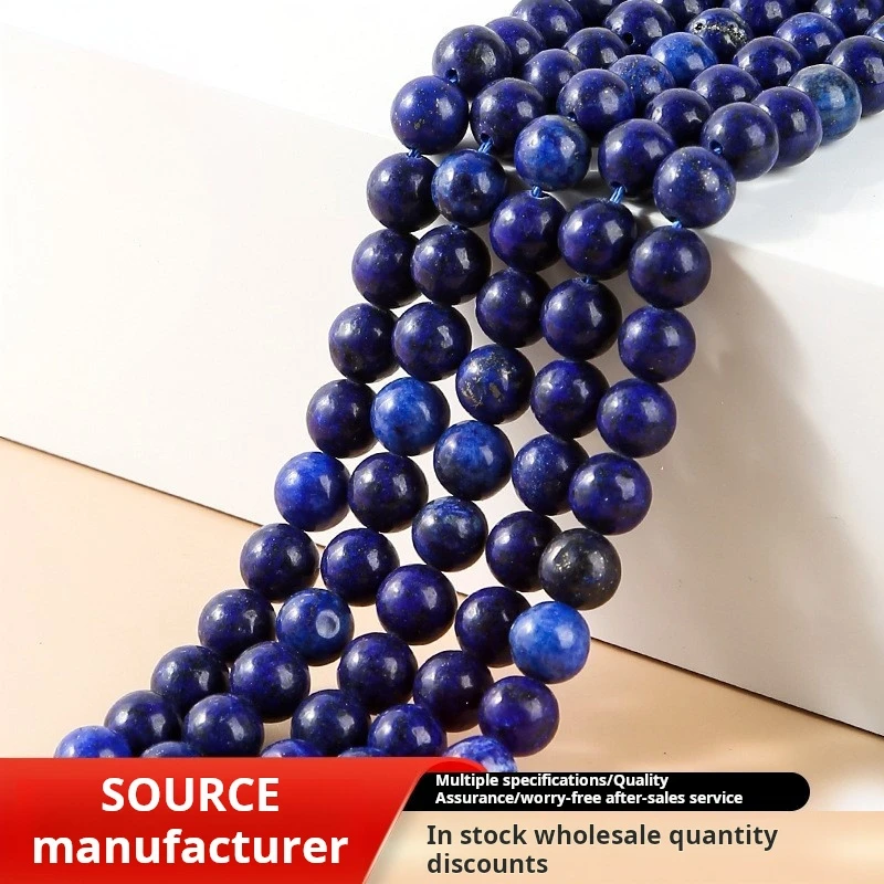 Factory Direct Supply Lapis lazuli scattered beads ornament accessories string beads optimized lapis lazuli round beads
