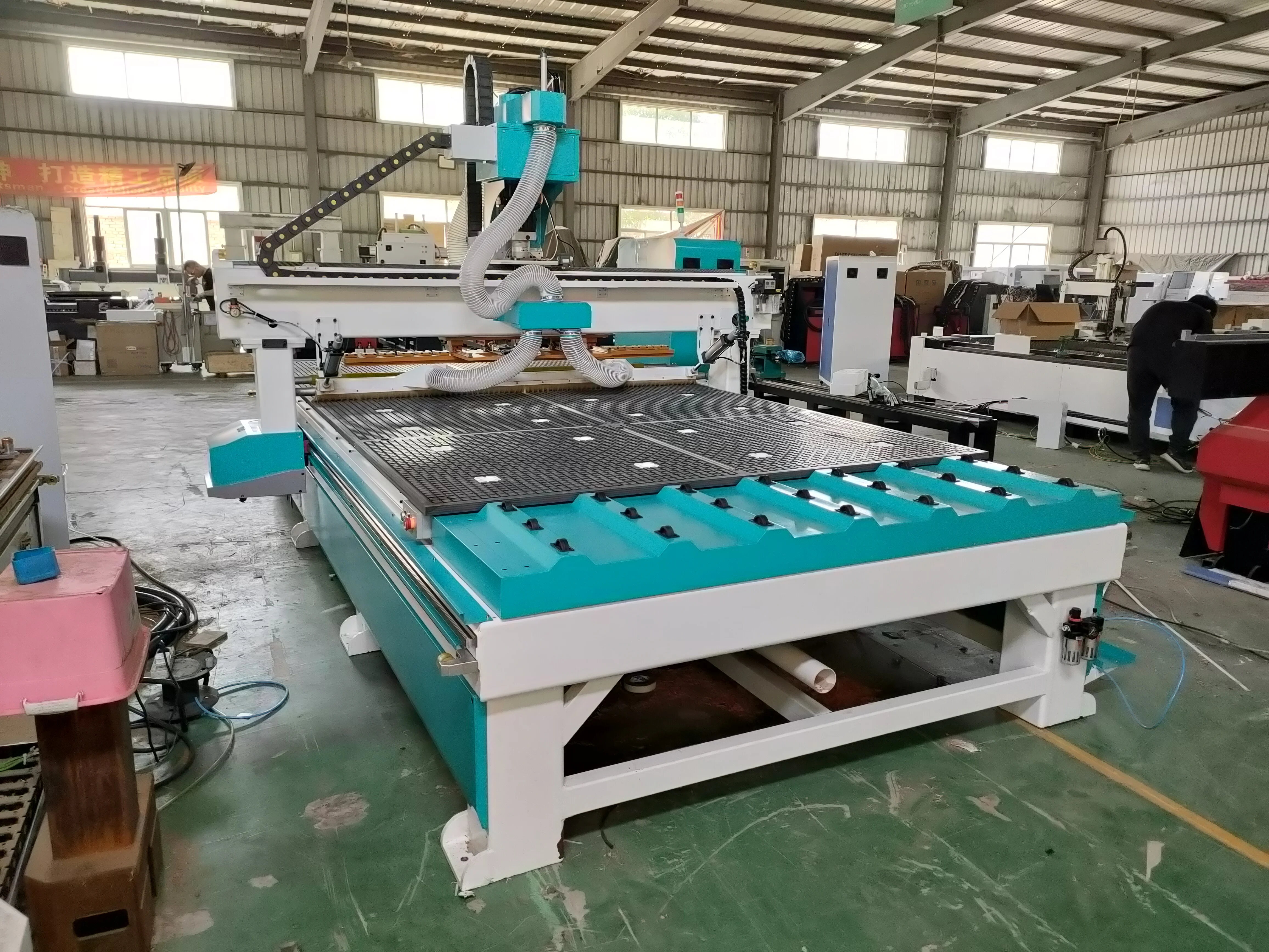 Woodworking 3D Model Making Cabinet Furniture 2040 Cutting Drilling Slotting Tools Changer ATC Cnc Router