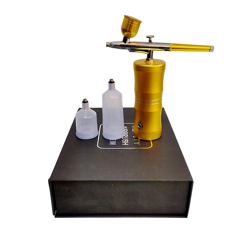 Mini usb cordless automatic custom private label cake airbrush machine kit for cake airbrush makeup compressor for nails