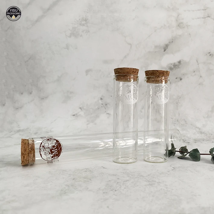 Изготовление размеров под заказ с плоским дном стеклянная пробирка пробкой фиксаторы уход за кожей лица 60 мл для научных экспериментов Декорации вечеринок Конфеты ящик