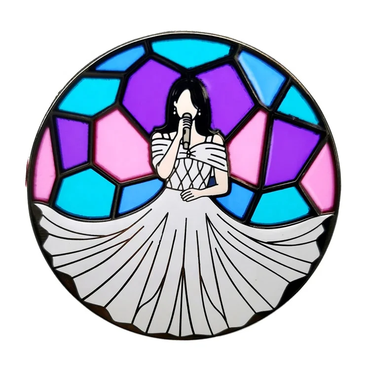 fashion design bts lapel pins transparent enamel pin