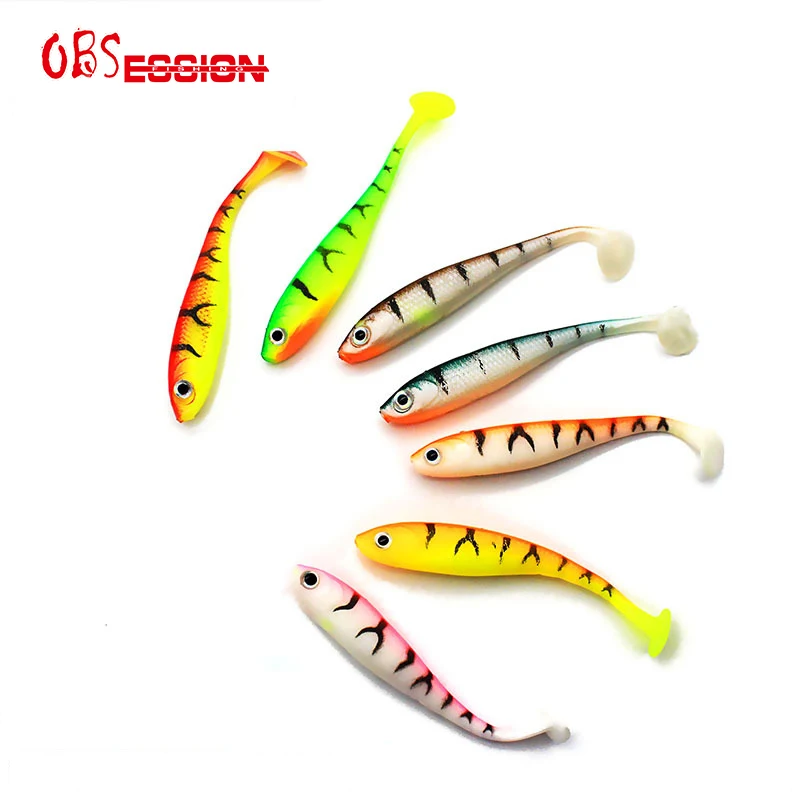 TEASER WT30 T-tail soft fishing lures 7cm/2.1g shad artificial soft bait jig head fishing silicon rubber soft bait