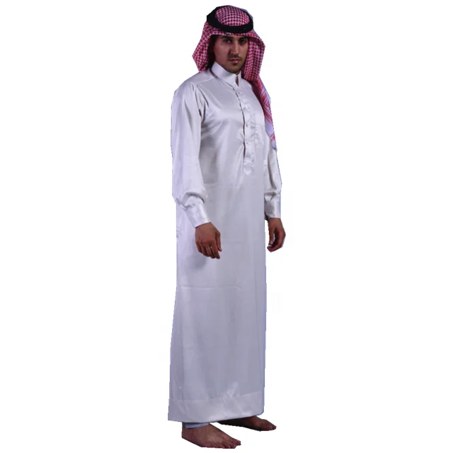 Islamic Clothing Arab Thobe for Men Muslim Dress Abaya Jalabiya Boubou Kaftan Kurta Jubba Men Robe Qmais