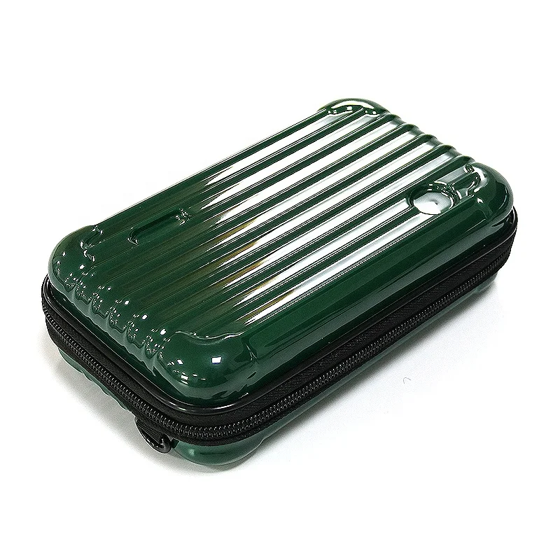 Compact waterproof Blackish green 3D stripes pattern eva case Portable camera shoulder bag for camera photo accessories