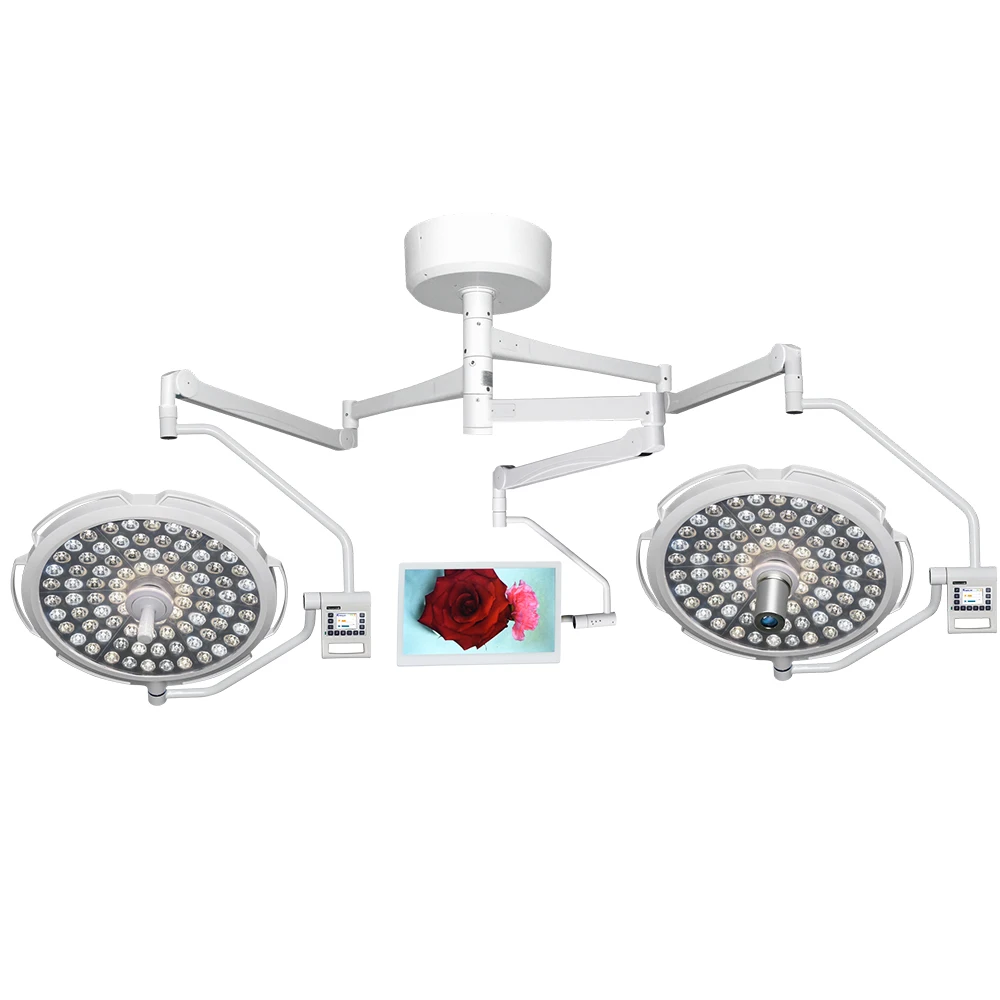 Mplent factory supply  Ceiling Double Heads ZW-G700/500 Shadowless LED Operation Theater Light Import Arm Operating Lamp