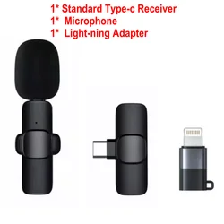 Portable Lavalier Wireless Microphone for Live Streaming Ultra-Low Latency Live Clip on Mini Microphone