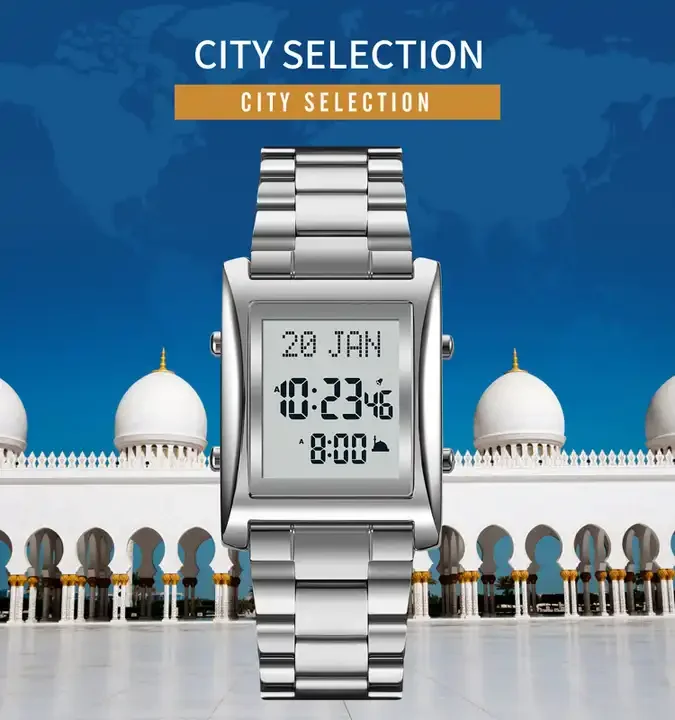 Skmei 1815 Qibla Muslim Azan Watch Prayer Wrist Watches Fashion Casual Business Japan Movement Men Digital Prayer Wristwatch