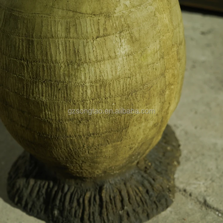 Artificial Outdoor Fiberglass Tall Trees Wine Bottle Coconut Palm Tree For Shopping Mall Indoor Decoration