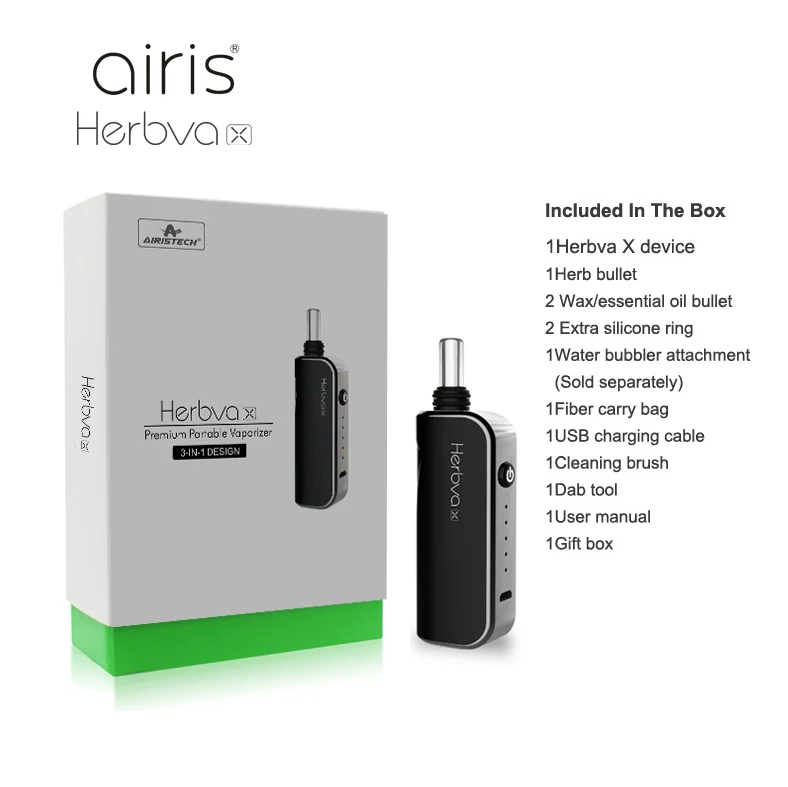 
DHL Shipping Wholesale Electric Cigarette Airis Herbva X Vape Pen Last 3 in 1 Vapeorizer CBD Wax Dry Herb Starter Kits 