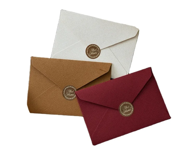 Fabric texture mailing Envelipes Business Card Envelopes Thick Folded Cardstock for Greeting Cards, Wedding, Birthday