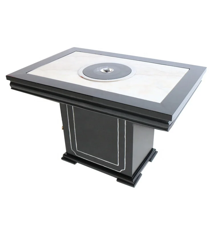 Yawei Korean barbecue table marble hot pot table