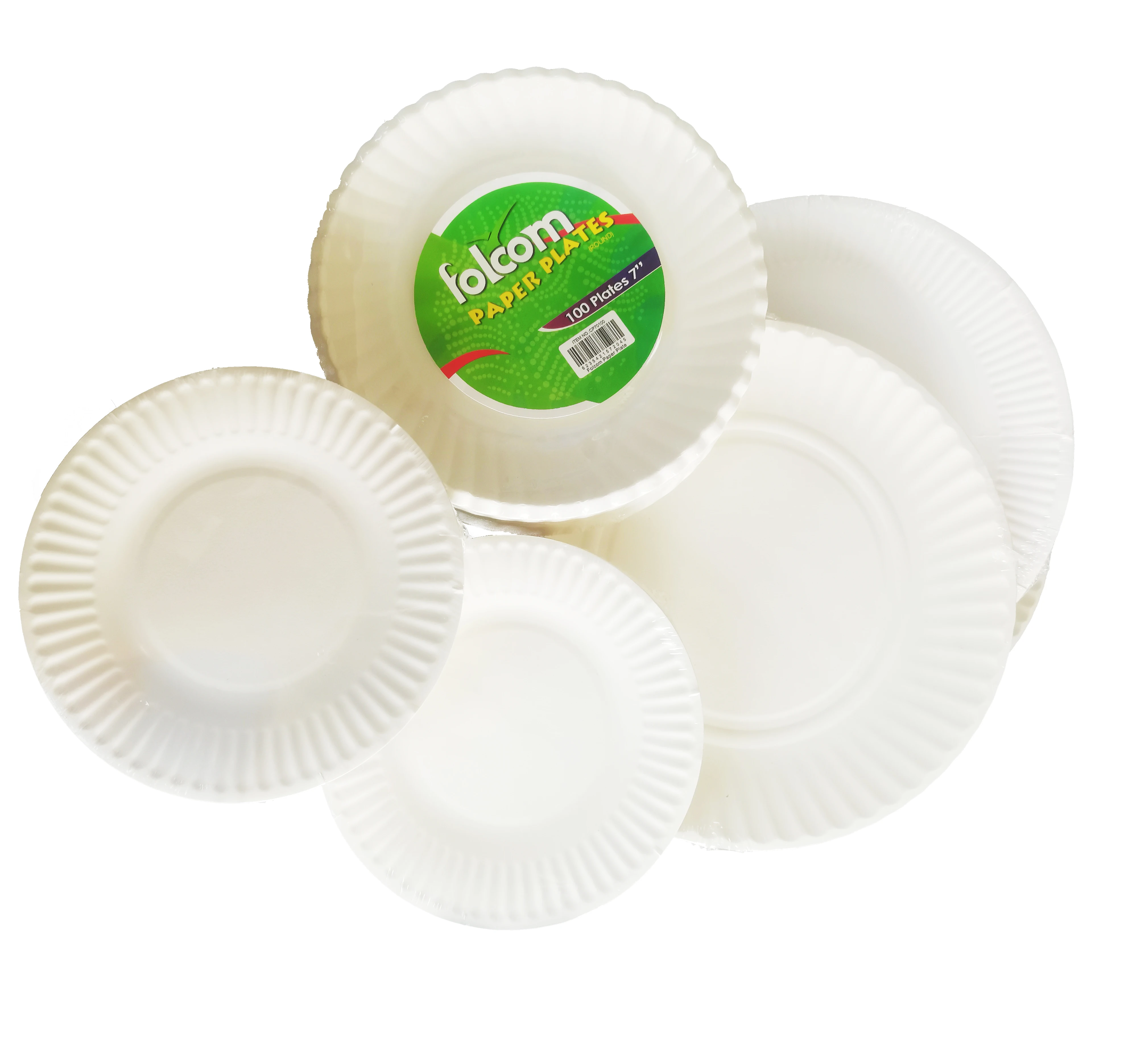 Eco friendly Disposable 6, 7, 8,9 Inch White party Paper dish Uncoated Custom Print Paper Plate