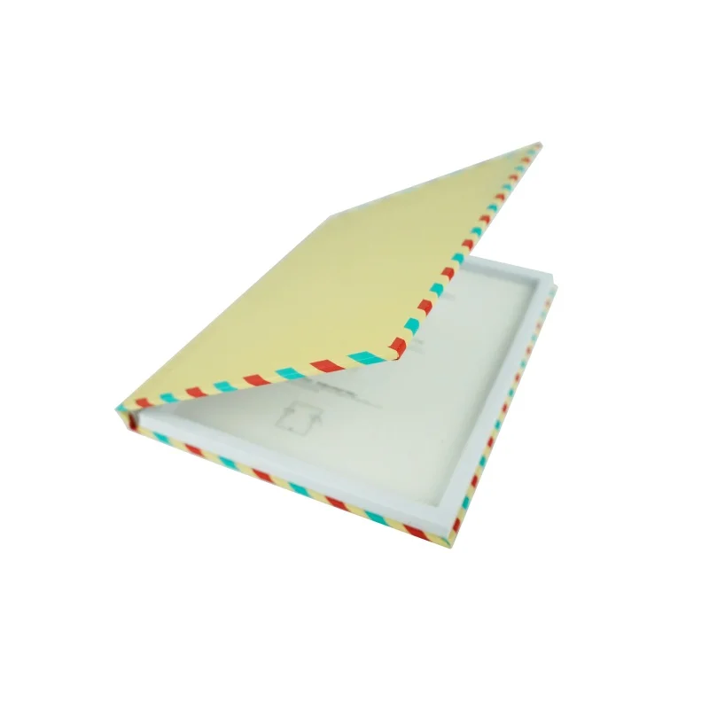 Custom Logo EVA inner rigid folding box kraft paper cardboard box flip book box for packaging