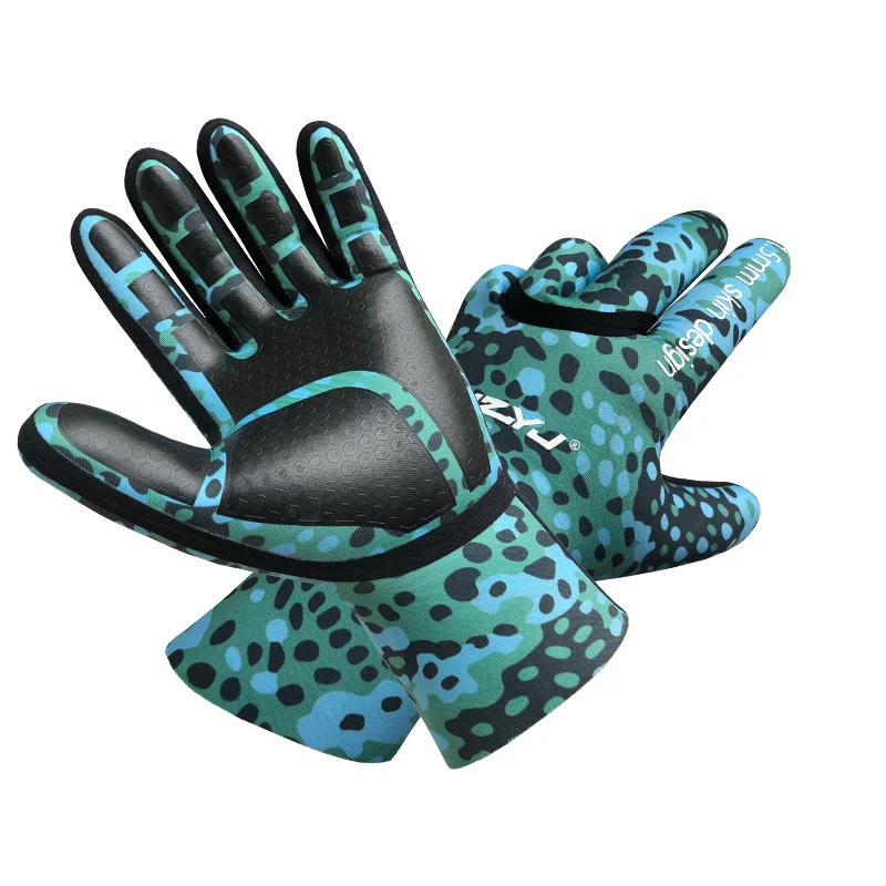 Перчатки для дайвинга 2 мм, с подогревом, неопреновые резиновые, с пятью пальцами, теплые перчатки для Гидрокостюма, нескользящие перчатки для дайвинга с теплой водой, мужские и женские sn