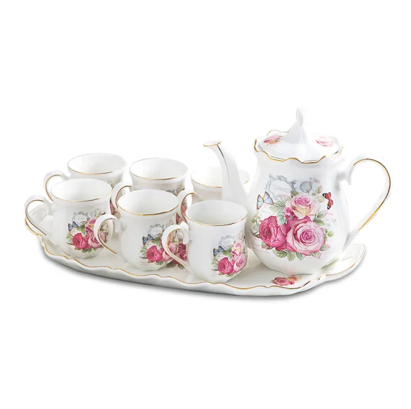 European style tea set high-grade household cup teapot tea cup coffee cup complete set