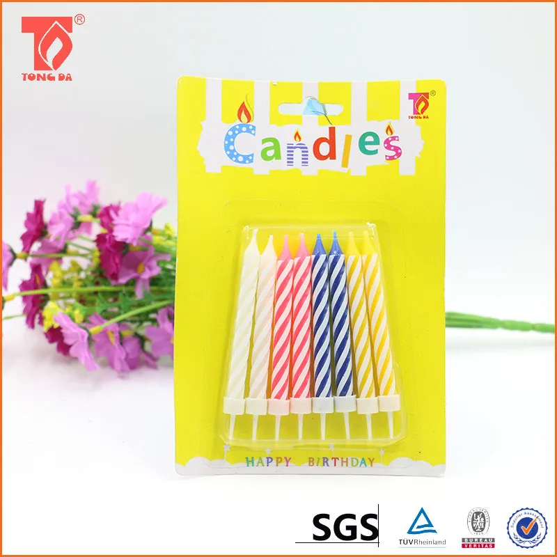 Long Thin Cake Birthday Candles with Holders for Birthday Cakes