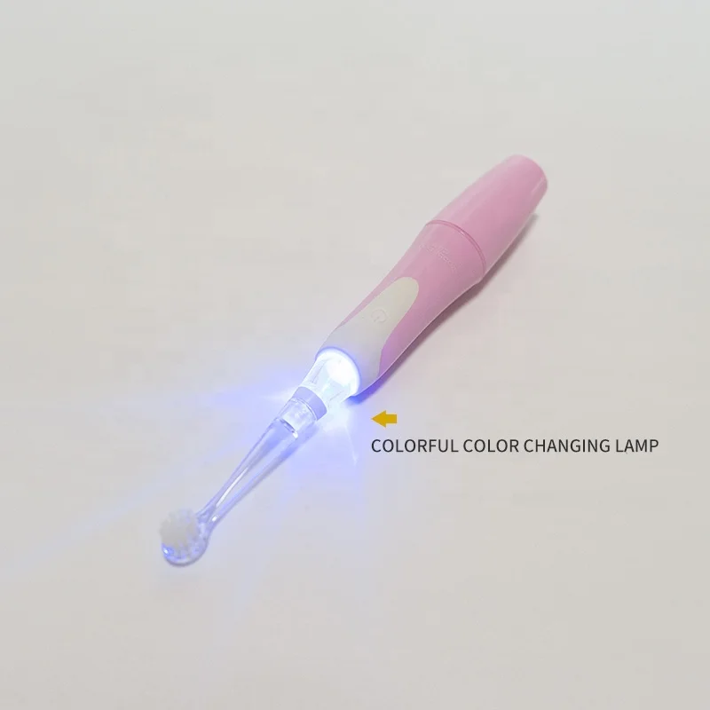 OEM Battery Powered 4 Cleaning Modes Cartoon Children Kids Tooth Brush Led Light Electric Toothbrush