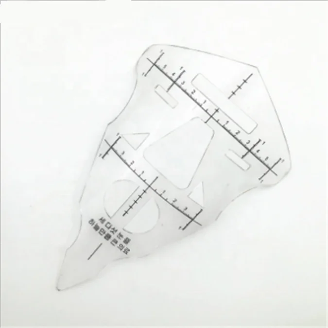 Face Eyebrow Ruler Prictice Lip Tattoo Cosmetic stencil for eyebrow Permanent Makeup Grooming Rule stencil eye brow ruler