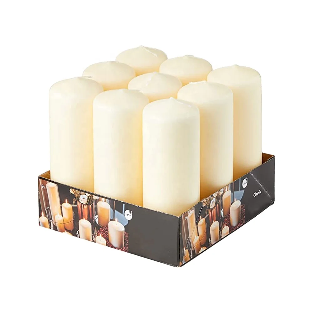 Wholesale High Quality white Paraffin wax Pillar Church Candles