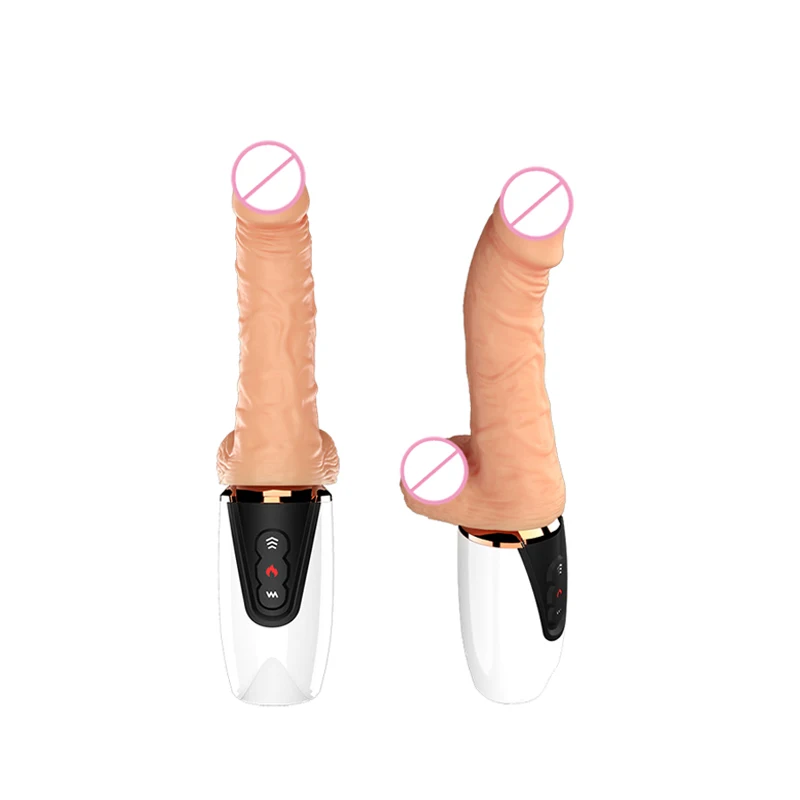 OEM ODM Women medical silicone 7 patterns thrusting & vibration dildo gun vibrator strapon dildo