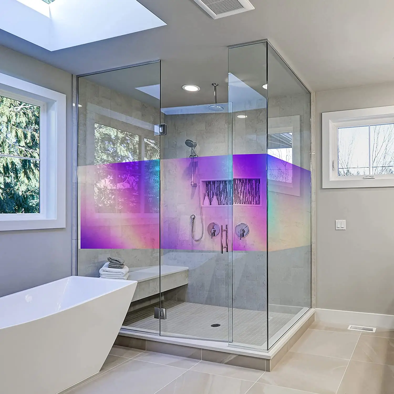 chameleon Rainbow blaze solar tint film building decorative dichroic color dichroic glass film1.38*30m/roll