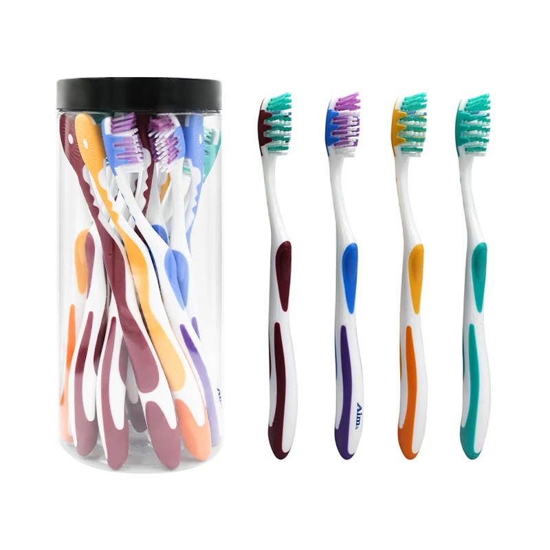 Special discount processing Adult soft bristle bucket toothbrush 10/20 pcs soft bristle cheap adult toothbrush